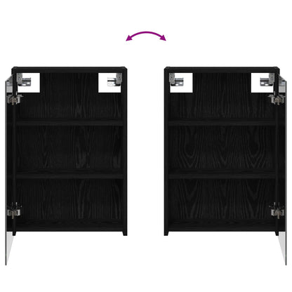 Mobiletto per specchio da bagno Rovere Nero 43 x 16 x 62.5 cm | homemem39