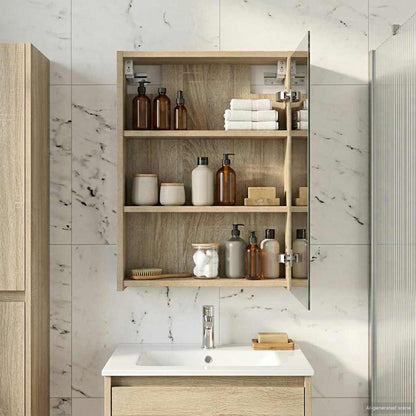 Mobiletto per specchio da bagno Rovere Sonoma 43 x 16 x 62.5 cm | homemem39