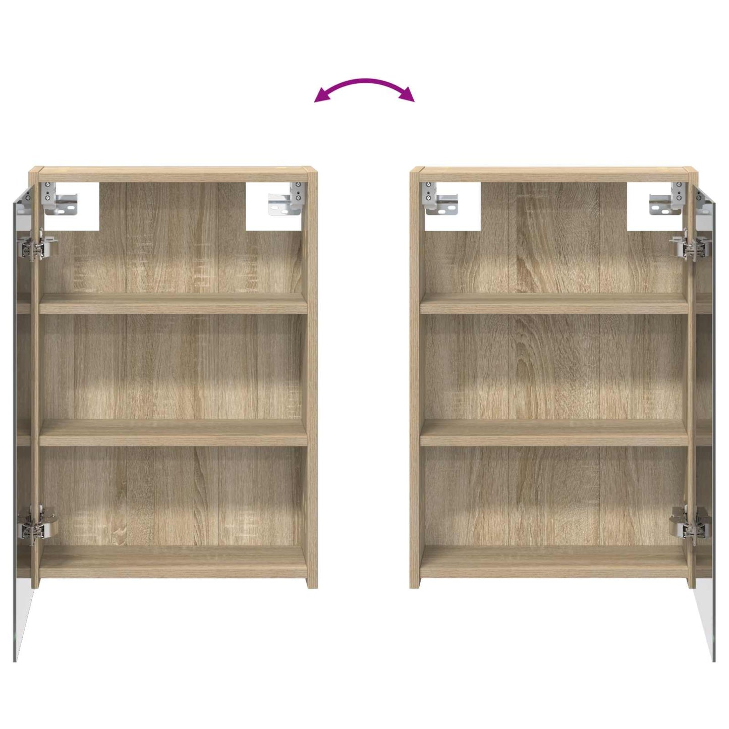 Mobiletto per specchio da bagno Rovere Sonoma 43 x 16 x 62.5 cm | homemem39