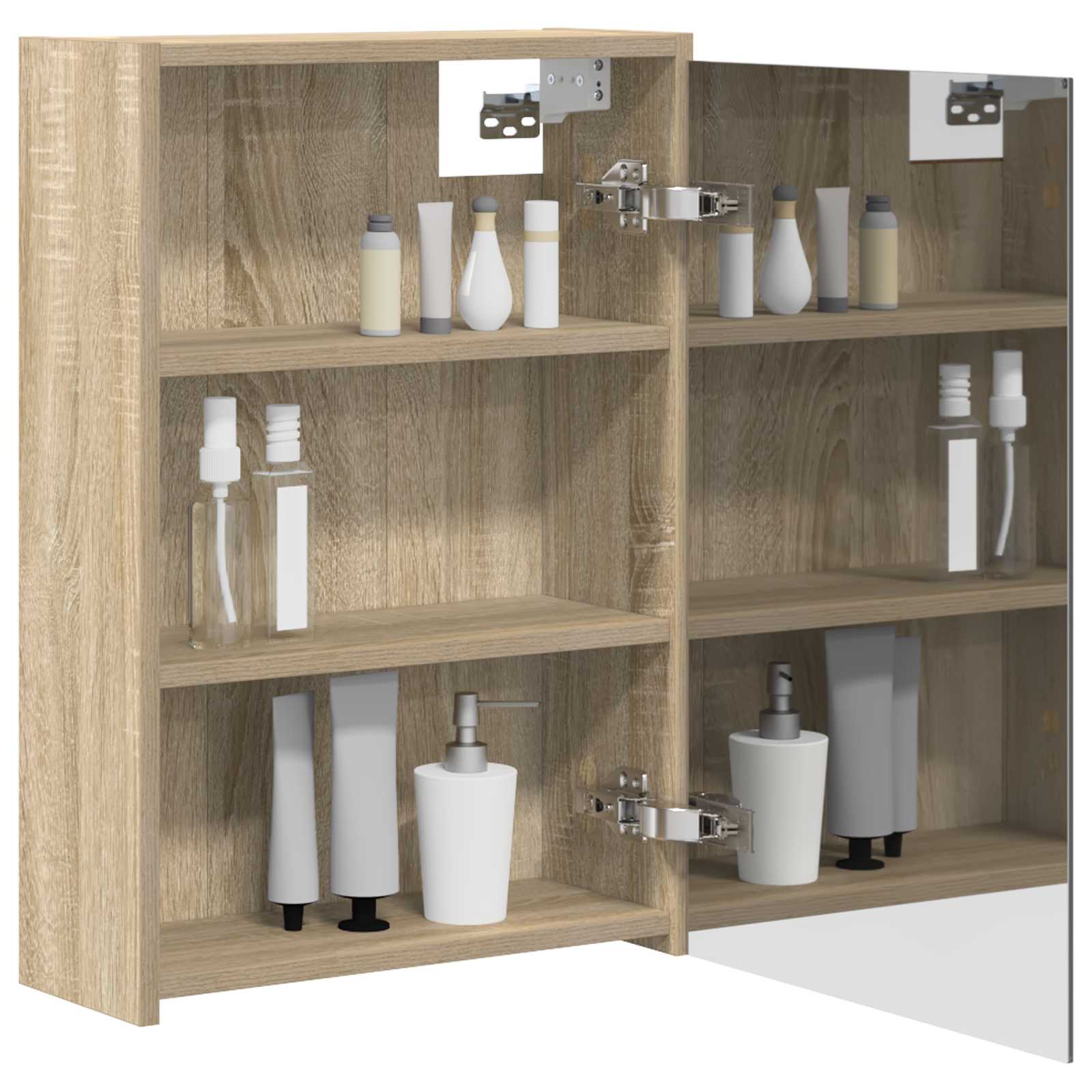 Mobiletto per specchio da bagno Rovere Sonoma 43 x 16 x 62.5 cm | homemem39