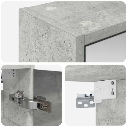Mobiletto per specchio da bagno con lo scaffale Grigio cemento