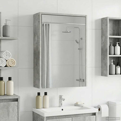 Mobiletto per specchio da bagno con lo scaffale Grigio cemento