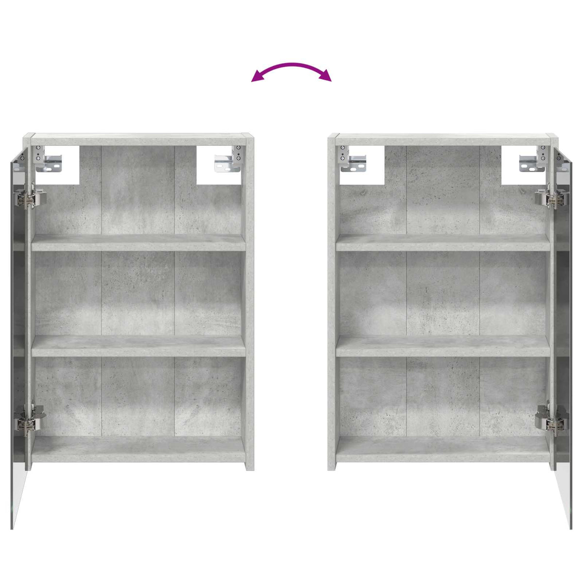 Mobiletto per specchio da bagno Grigio cemento | homemem39