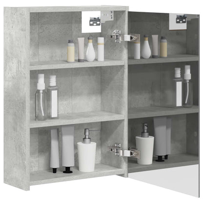 Mobiletto per specchio da bagno con lo scaffale Grigio cemento | homemem39