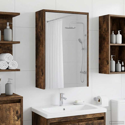 Mobiletto per specchio da bagno Rovere fumé 43 x 16 x 62.5 cm | homemem39