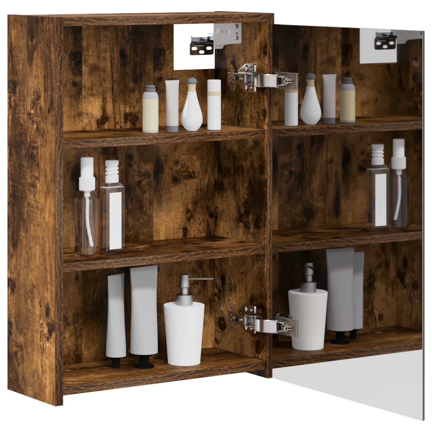 Mobiletto per specchio da bagno Rovere fumé 43 x 16 x 62.5 cm | homemem39