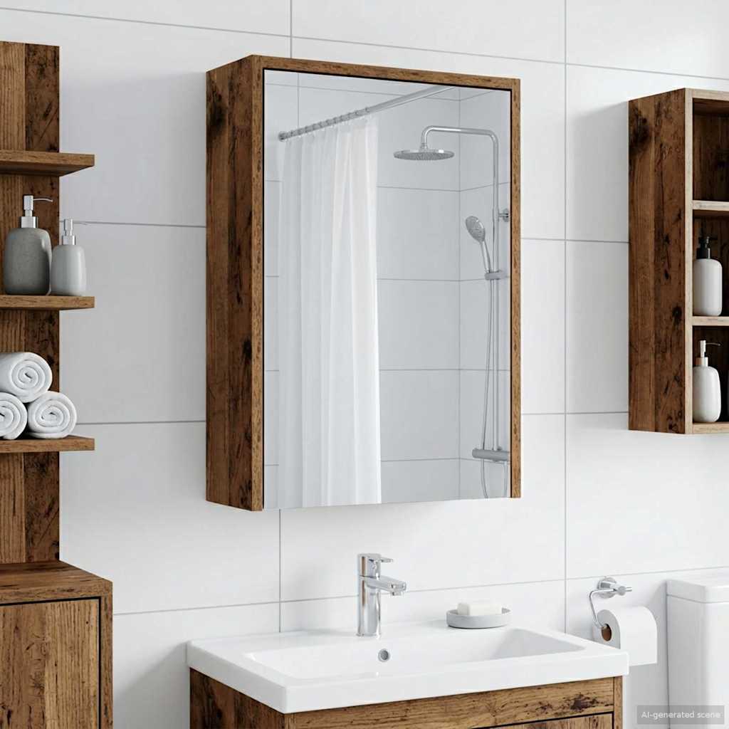 Mobiletto per specchio da bagno Legno vecchio 43 x 16 x 62.5 cm