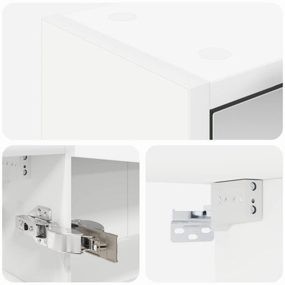 Mobiletto per specchio da bagno Bianco 43 x 16 x 62.5 cm | homemem39