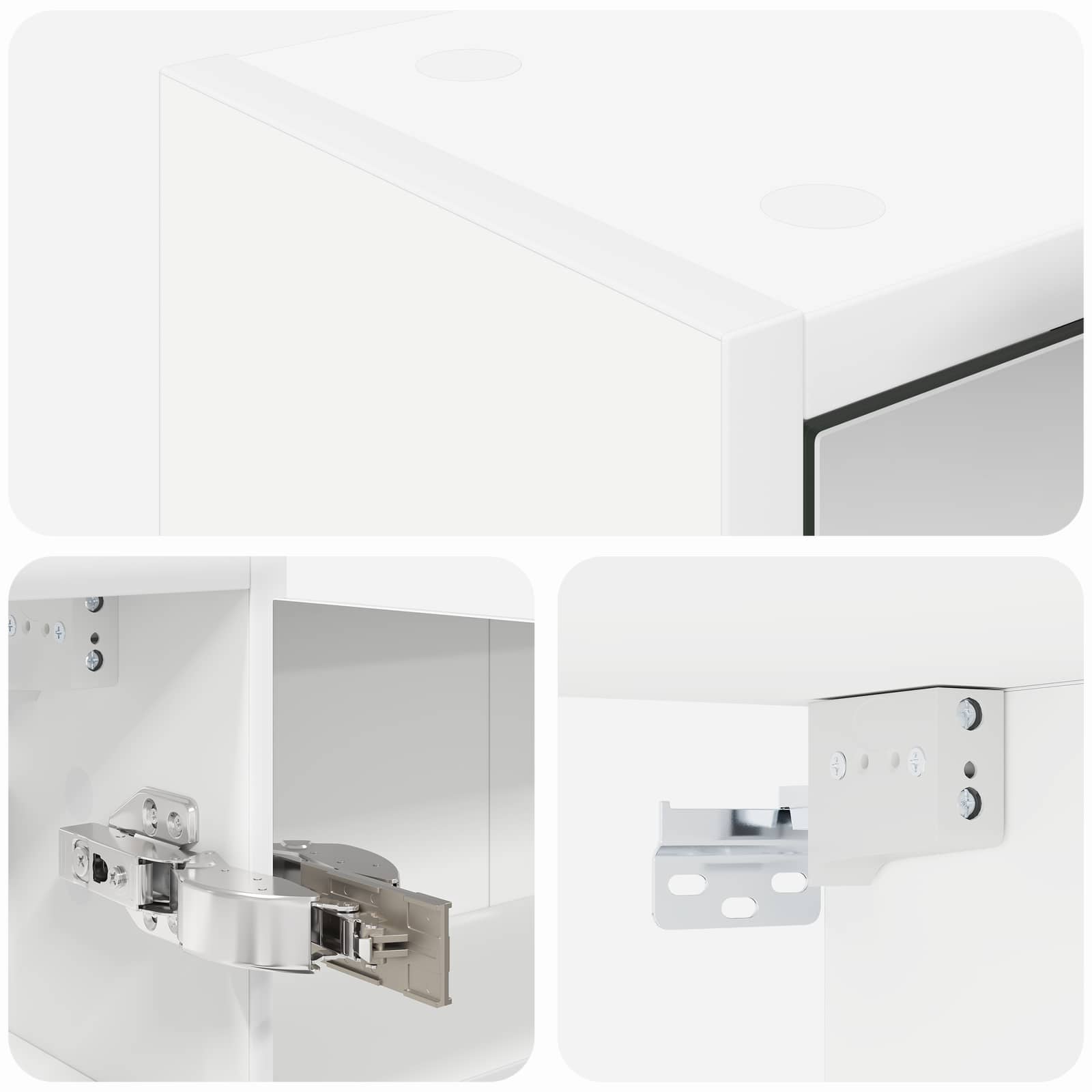 Mobiletto per specchio da bagno Bianco 43 x 16 x 62.5 cm | homemem39