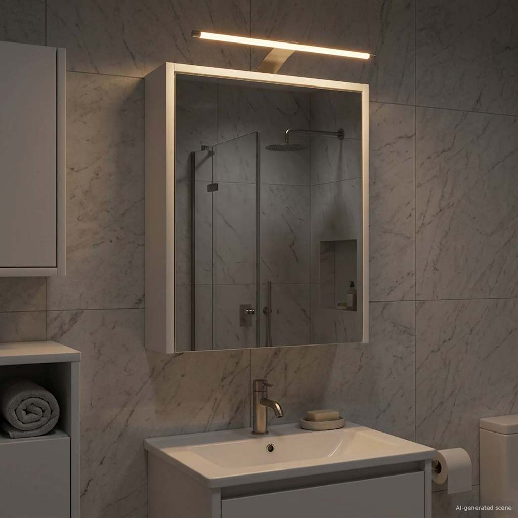 Mobiletto per specchio da bagno Bianco 43 x 16 x 62.5 cm | homemem39