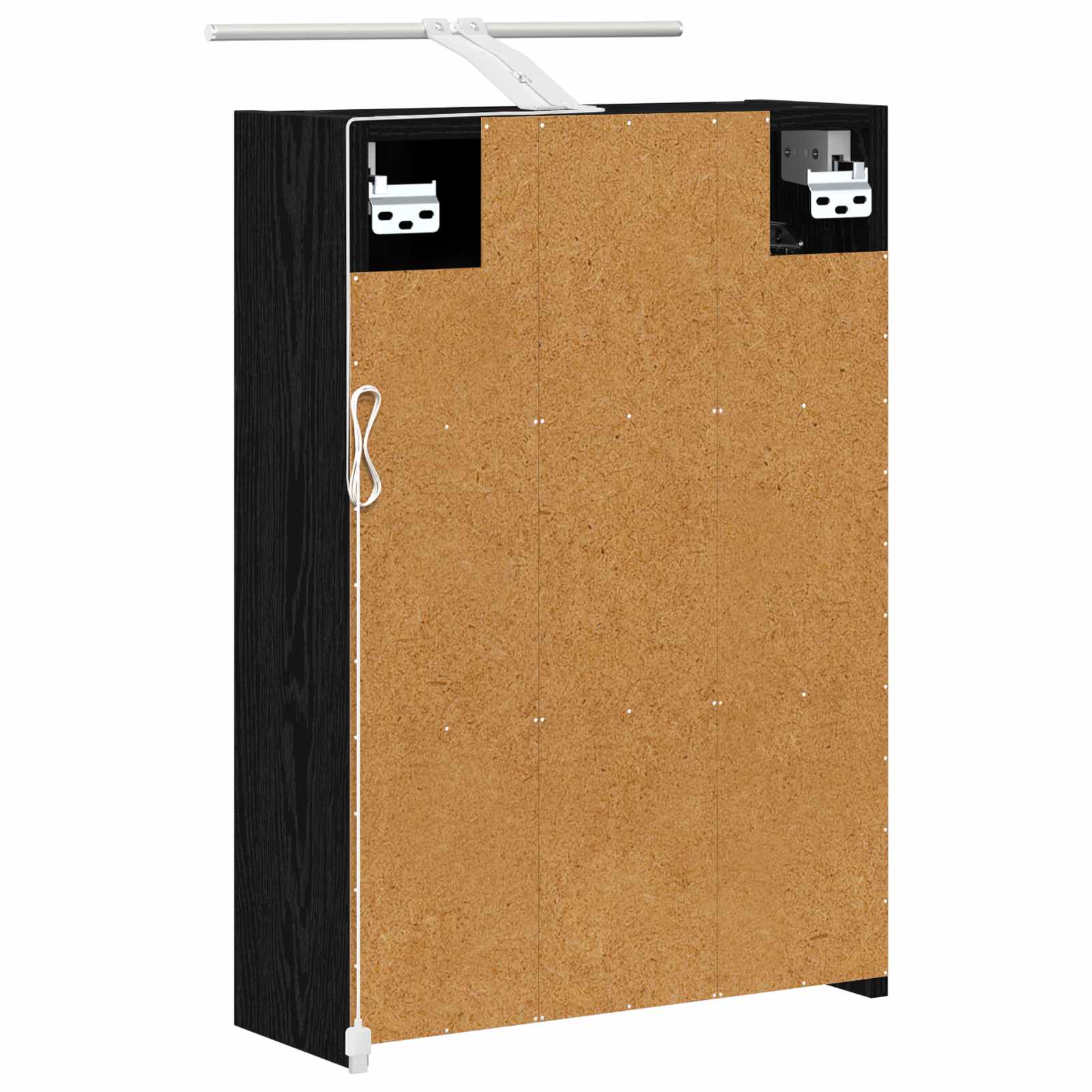 Mobiletto per specchio da bagno Rovere Nero 43 x 16 x 62.5 cm | homemem39