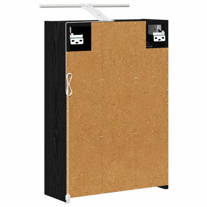 Mobiletto per specchio da bagno Rovere Nero 43 x 16 x 62.5 cm