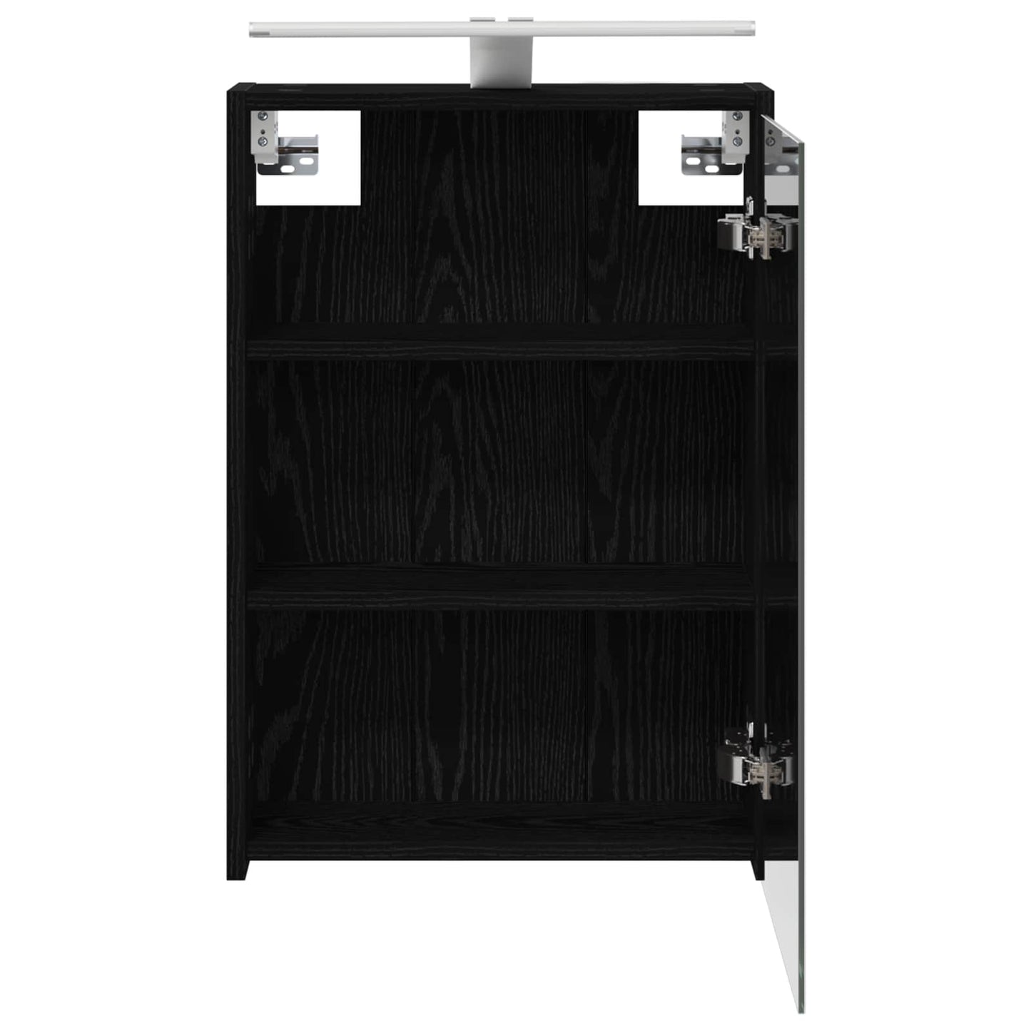 Mobiletto per specchio da bagno Rovere Nero 43 x 16 x 62.5 cm