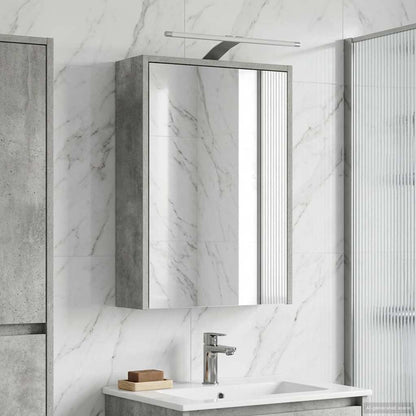 Mobiletto per specchio da bagno con lo scaffale Grigio cemento | homemem39