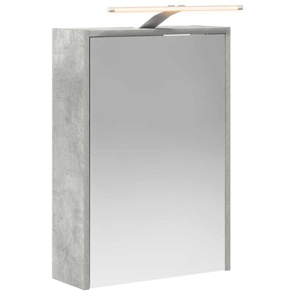 Mobiletto per specchio da bagno con lo scaffale Grigio cemento | homemem39