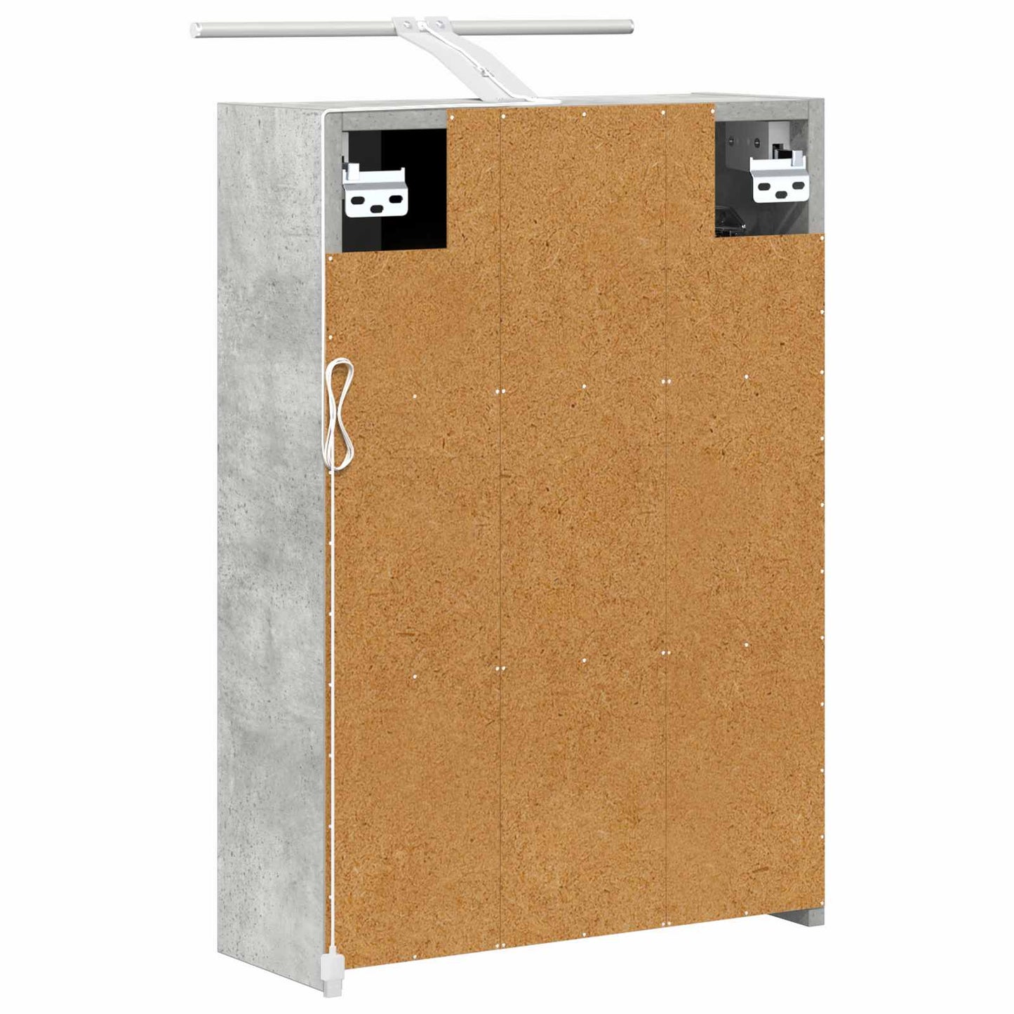 Mobiletto per specchio da bagno con lo scaffale Grigio cemento | homemem39