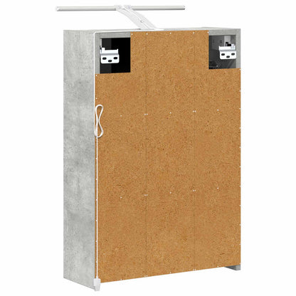 Mobiletto per specchio da bagno con lo scaffale Grigio cemento | homemem39
