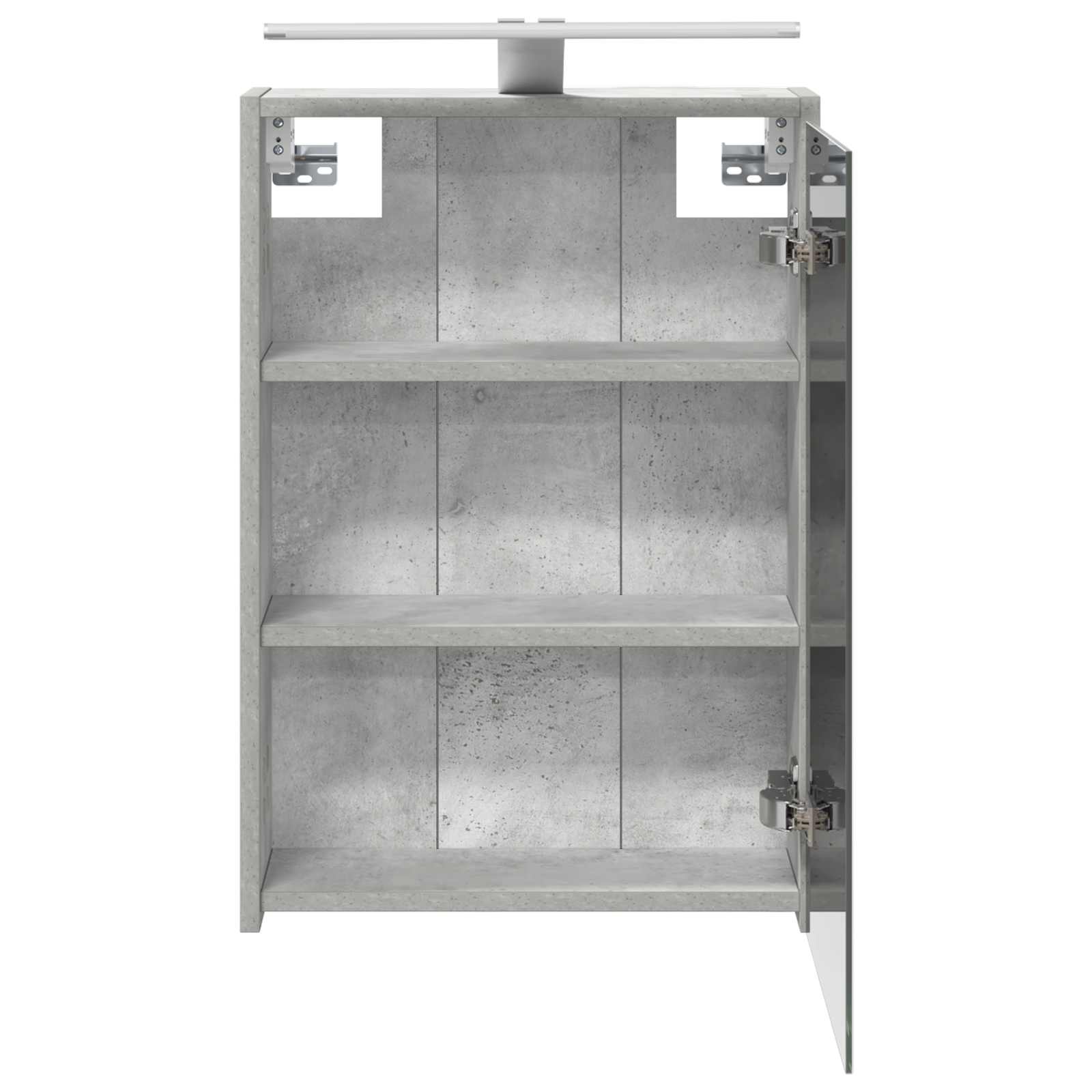 Mobiletto per specchio da bagno con lo scaffale Grigio cemento | homemem39