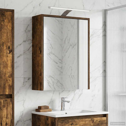 Mobiletto per specchio da bagno Rovere fumé 43 x 16 x 62.5 cm | homemem39