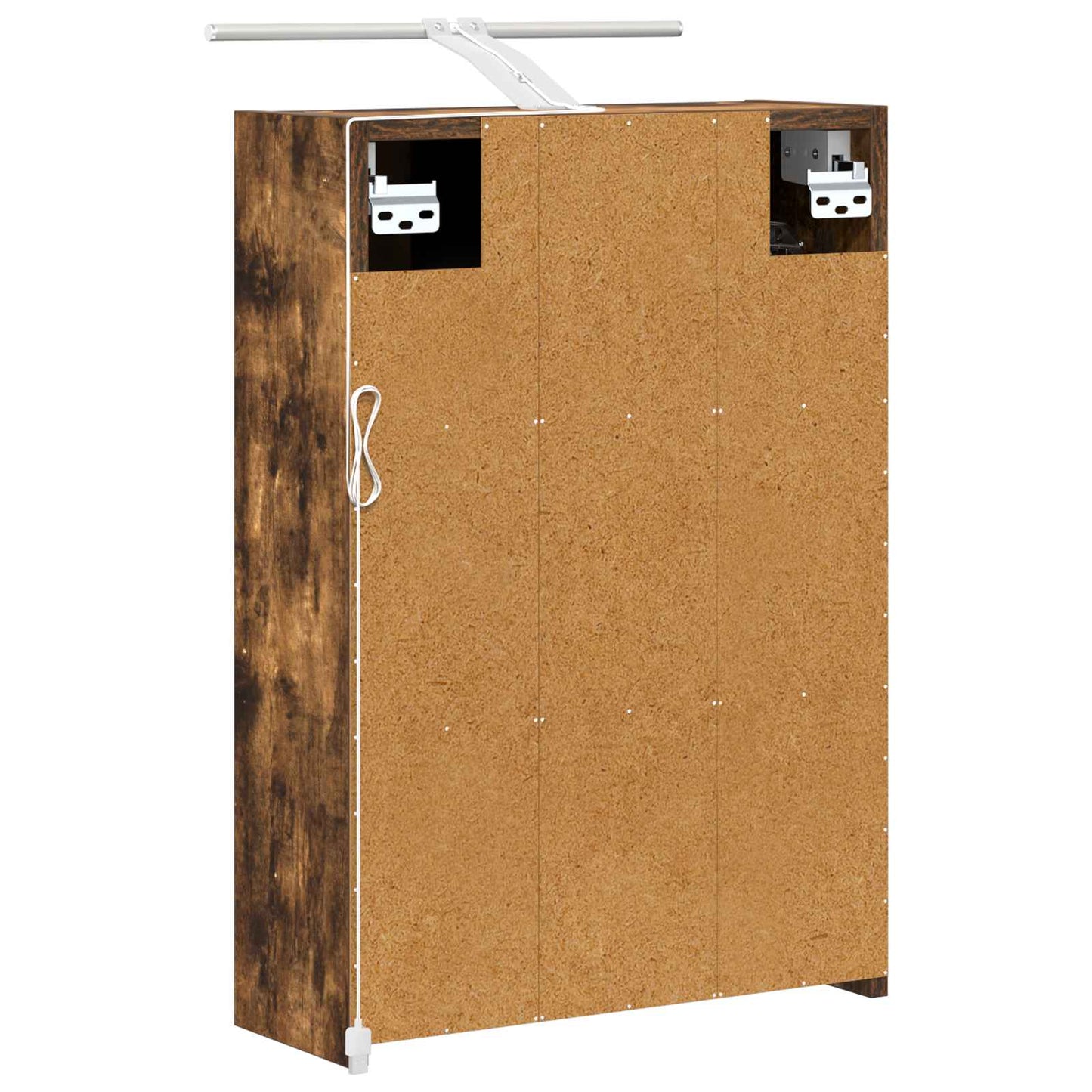 Mobiletto per specchio da bagno Rovere fumé 43 x 16 x 62.5 cm