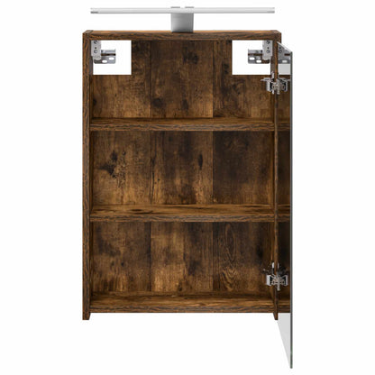 Mobiletto per specchio da bagno Rovere fumé 43 x 16 x 62.5 cm
