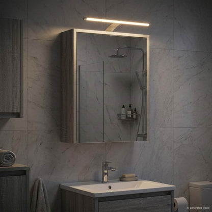 Mobiletto per specchio da bagno Grigio Sonoma 43 x 16 x 62.5 cm | homemem39