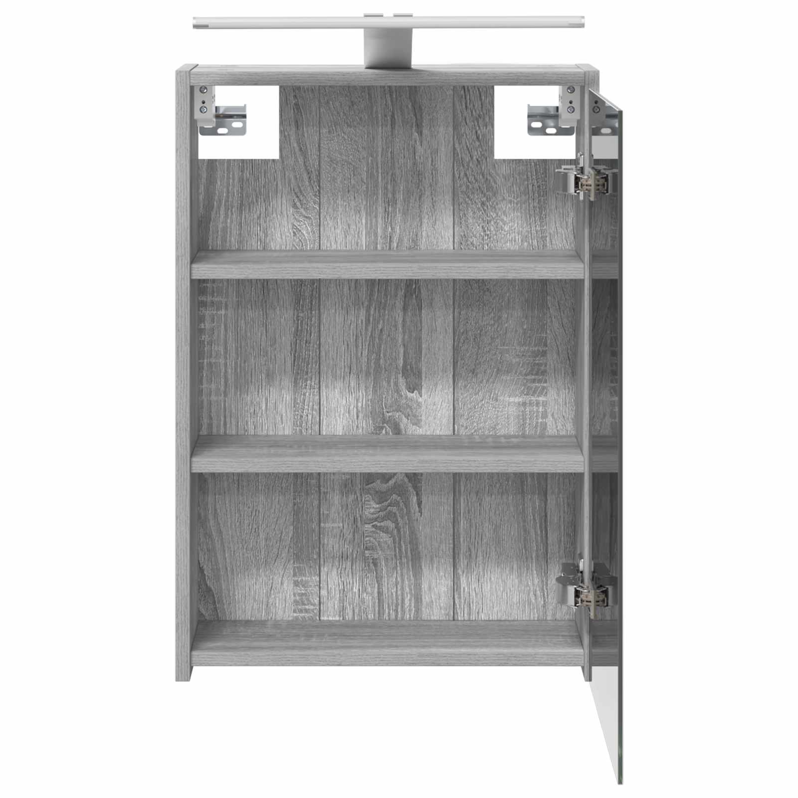 Mobiletto per specchio da bagno Grigio Sonoma 43 x 16 x 62.5 cm | homemem39