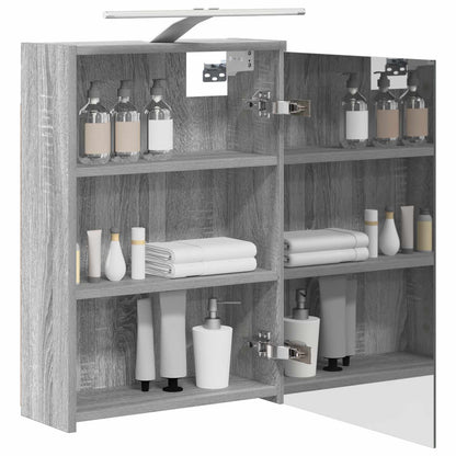Mobiletto per specchio da bagno Grigio Sonoma 43 x 16 x 62.5 cm