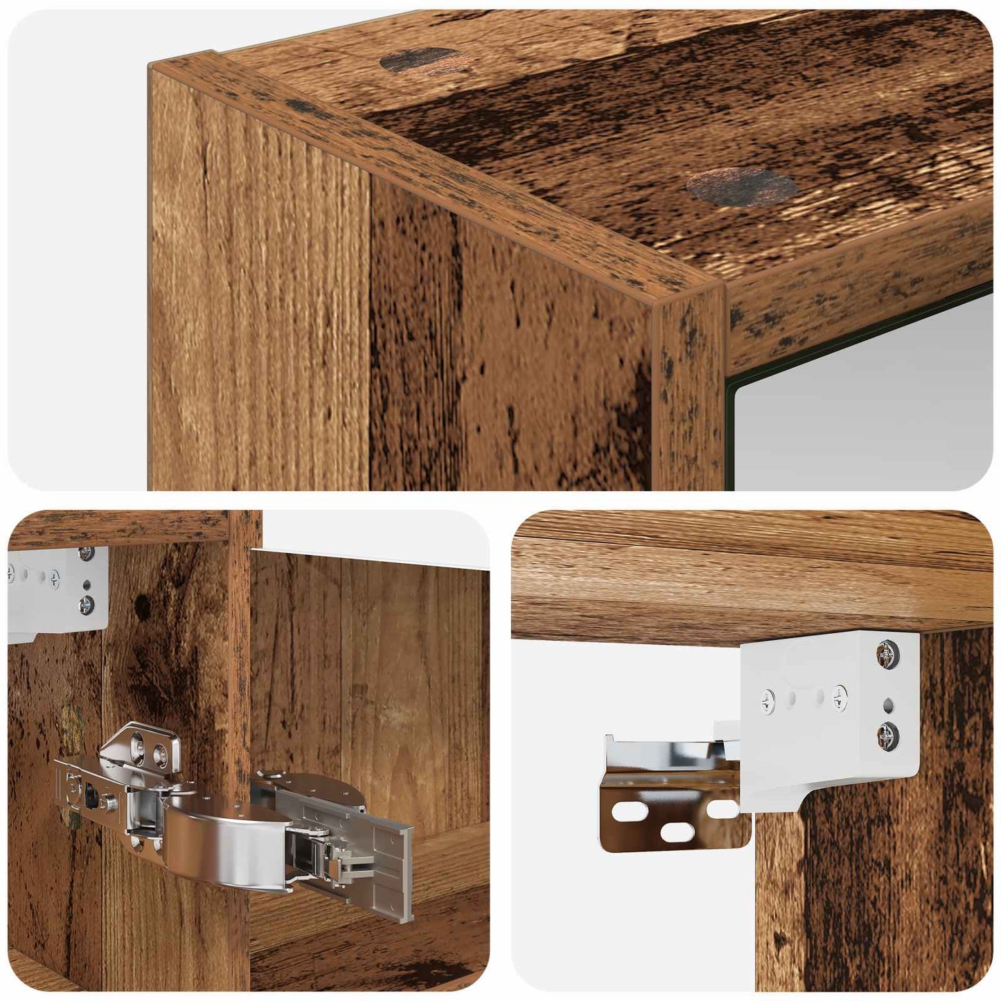 Mobiletto per specchio da bagno Legno vecchio 43 x 16 x 62.5 cm | homemem39