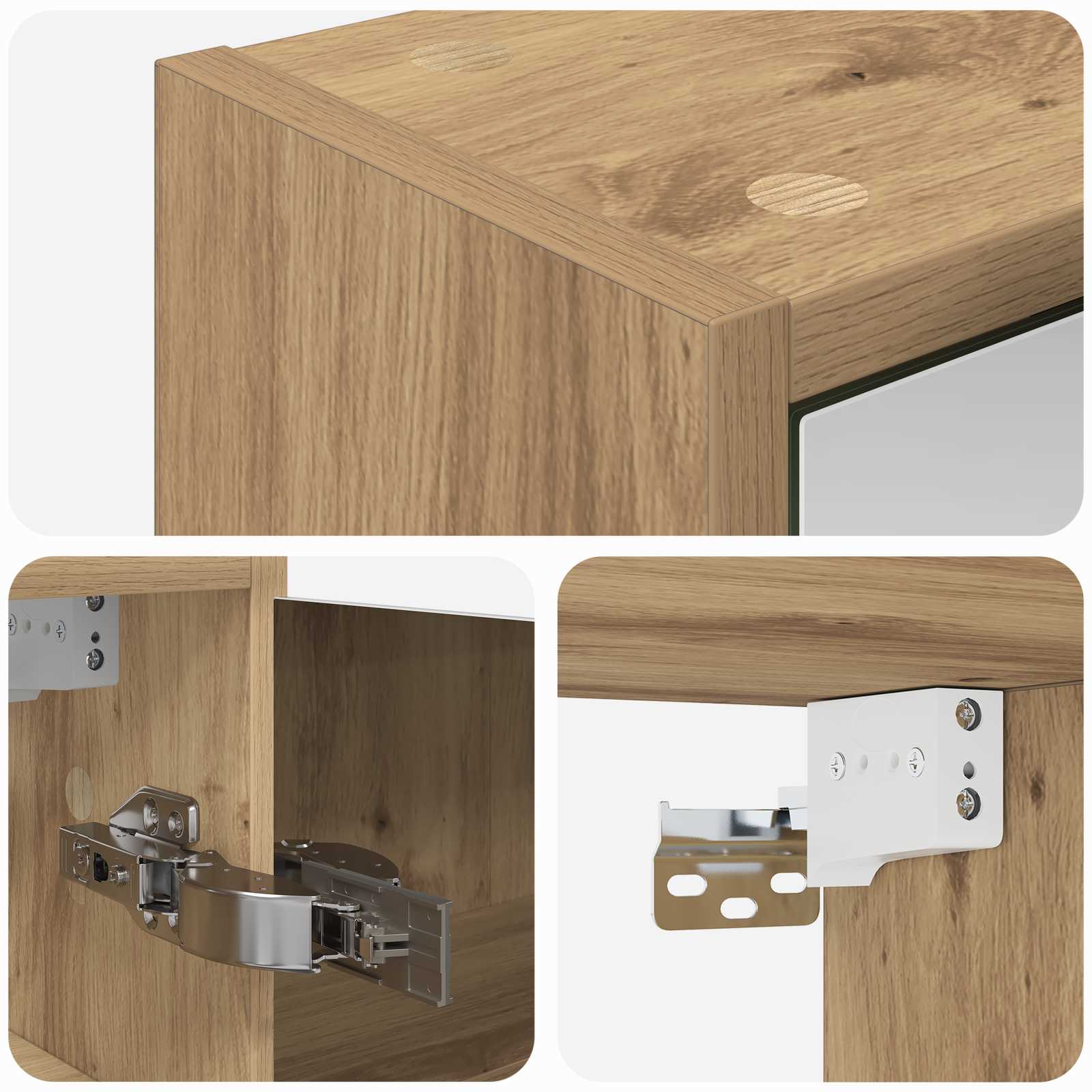 Mobiletto per specchio da bagno Rovere Artigianale | homemem39