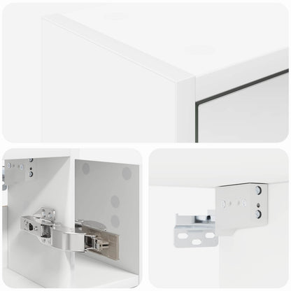 Mobiletto per specchio da bagno Bianco 63,5 x 16 x 62,5 cm | homemem39
