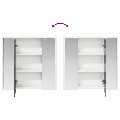 Mobiletto per specchio da bagno Bianco 63,5 x 16 x 62,5 cm