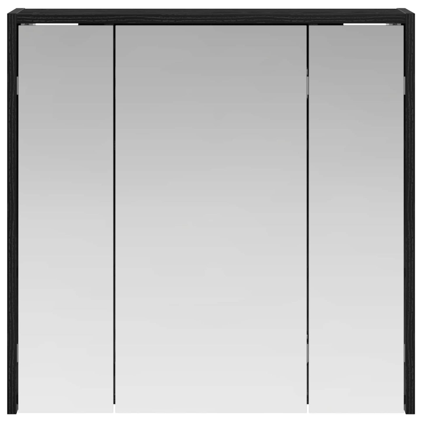 Mobiletto per specchio da bagno Rovere Nero 63,5 x 16 x 62,5 cm | homemem39