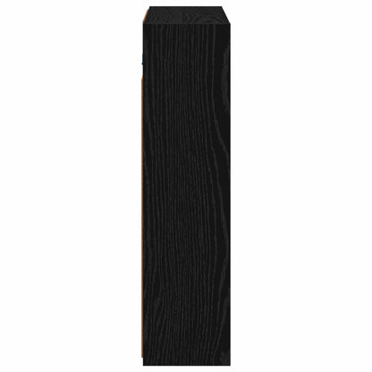 Mobiletto per specchio da bagno Rovere Nero 63,5 x 16 x 62,5 cm