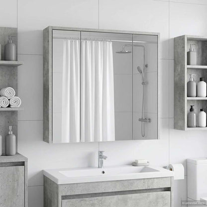Mobiletto per specchio da bagno Grigio cemento | homemem39