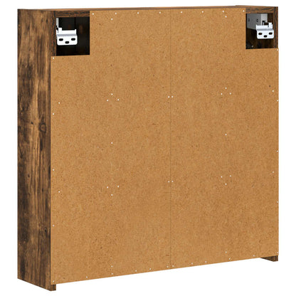 Mobiletto per specchio da bagno Rovere fumé 63,5 x 16 x 62,5 cm