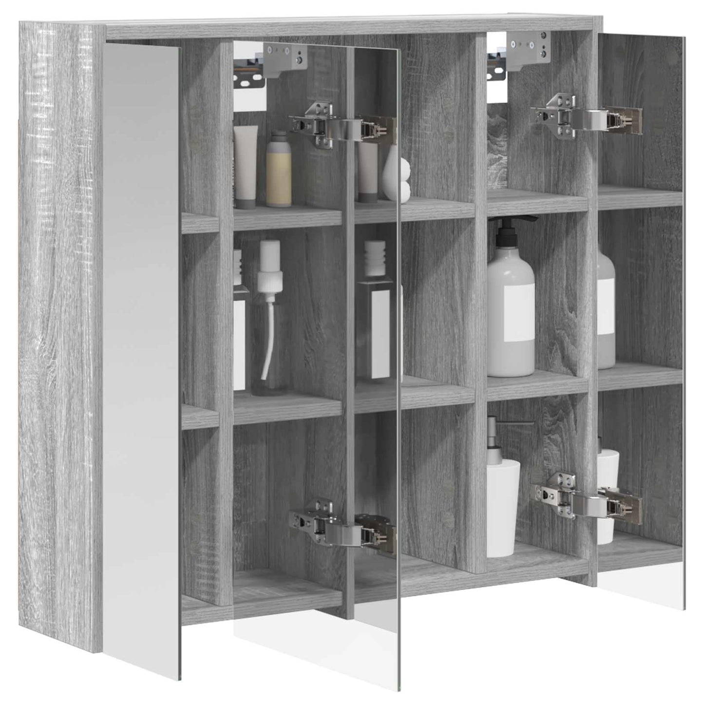 Mobiletto per specchio da bagno Grigio Sonoma