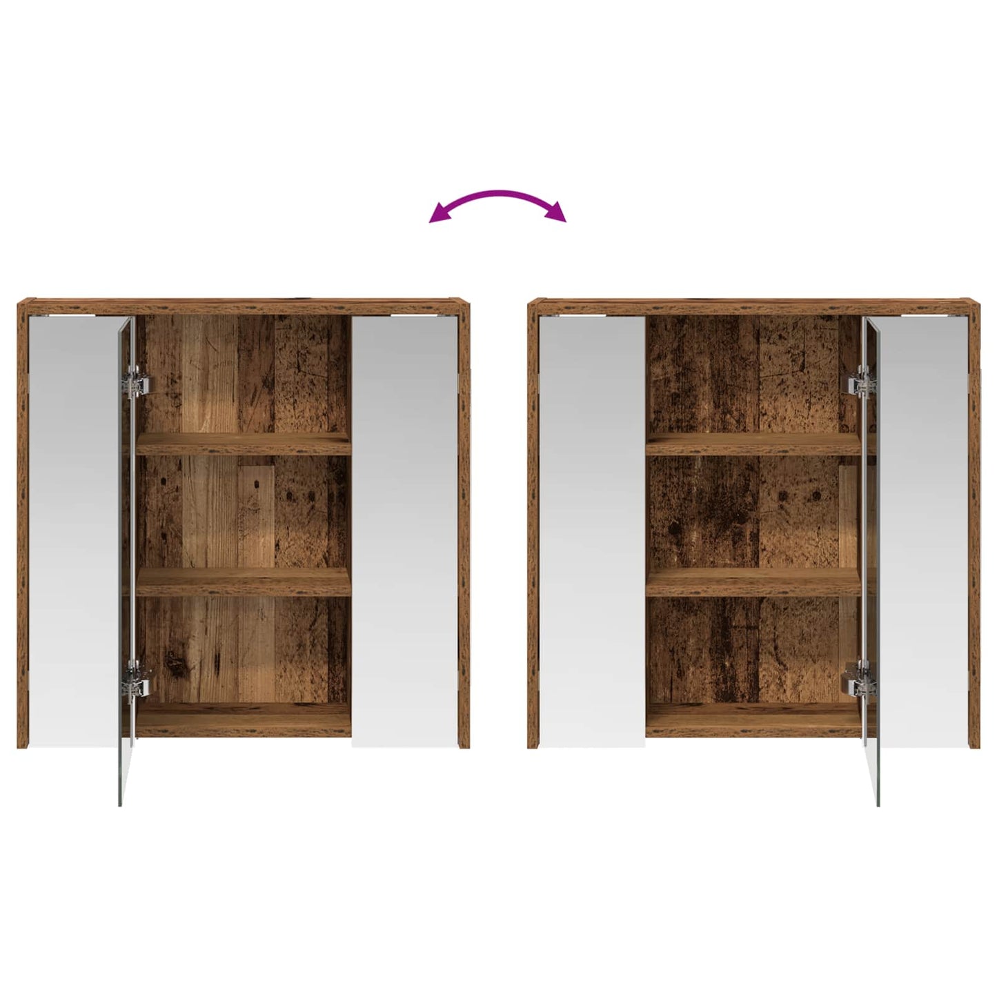 Mobiletto per specchio da bagno Legno vecchio | homemem39