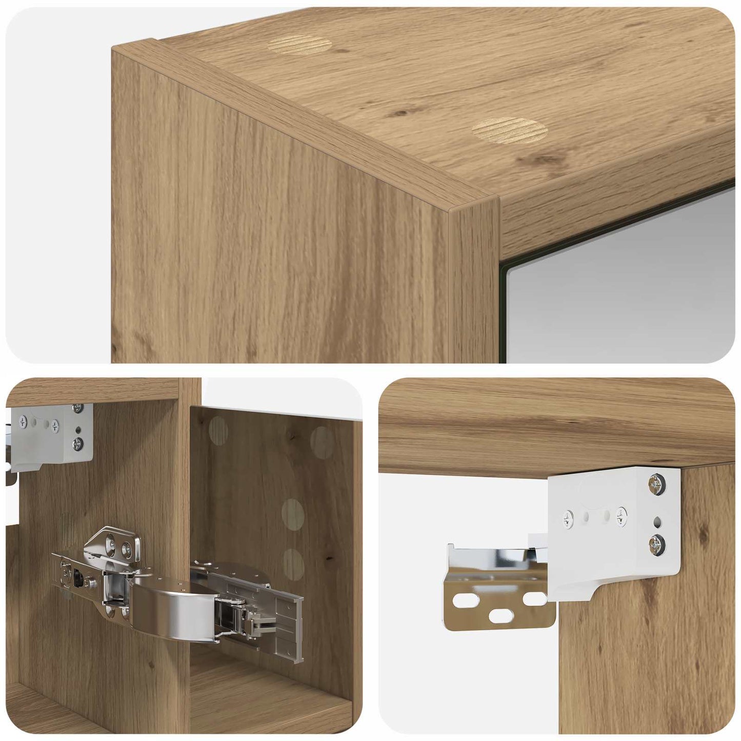 Mobiletto per specchio da bagno Rovere Artigianale | homemem39