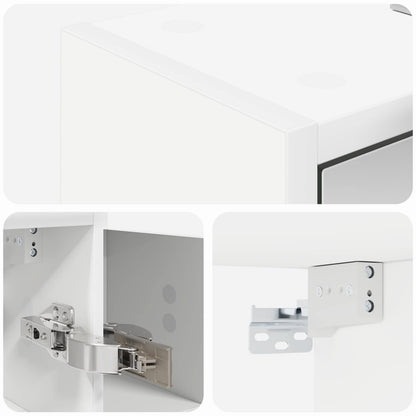 Mobiletto per specchio da bagno Bianco 63,5 x 16 x 62,5 cm | homemem39