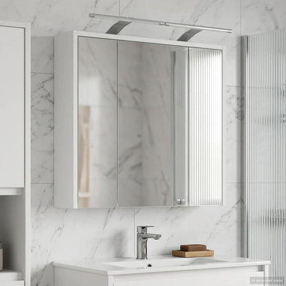 Mobiletto per specchio da bagno Bianco 63,5 x 16 x 62,5 cm