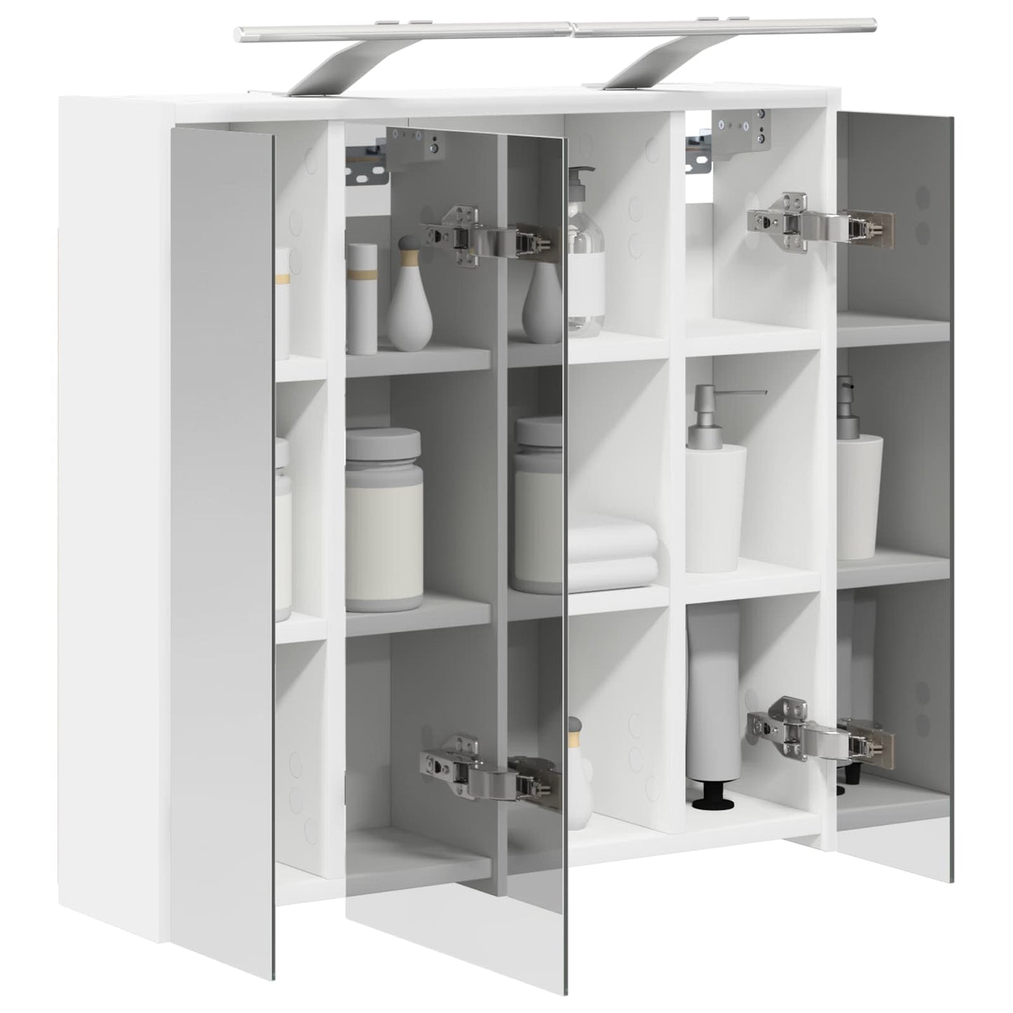 Mobiletto per specchio da bagno Bianco 63,5 x 16 x 62,5 cm | homemem39