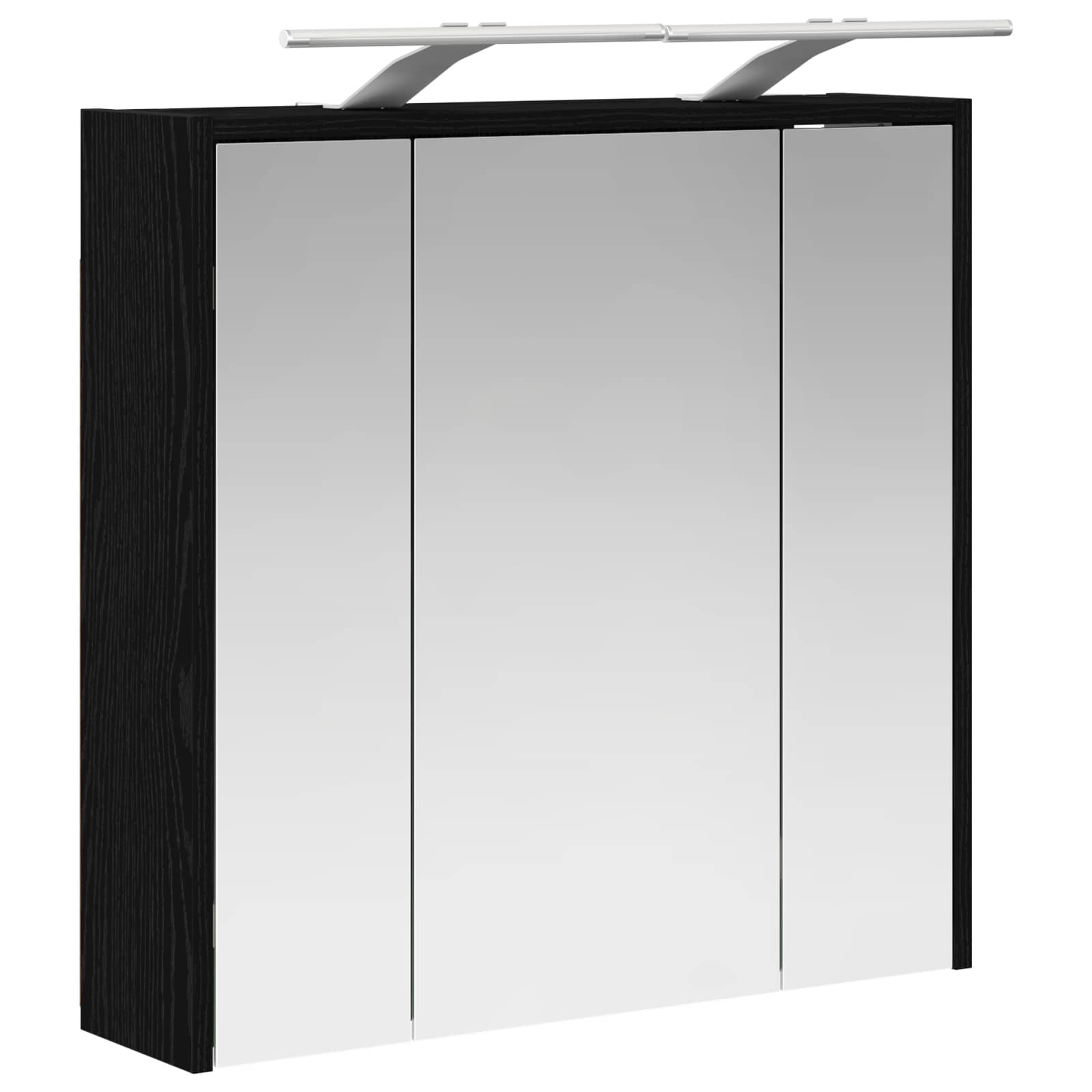 Mobiletto per specchio da bagno Rovere Nero 63,5 x 16 x 62,5 cm | homemem39