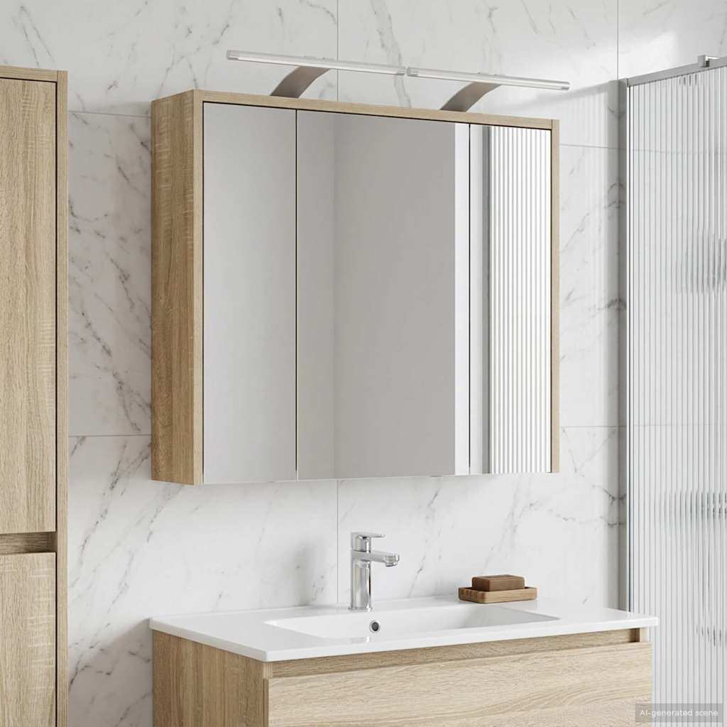 Mobiletto per specchio da bagno Rovere Sonoma | homemem39