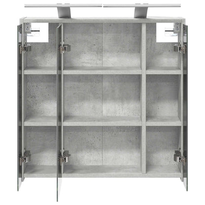Mobiletto per specchio da bagno Grigio cemento