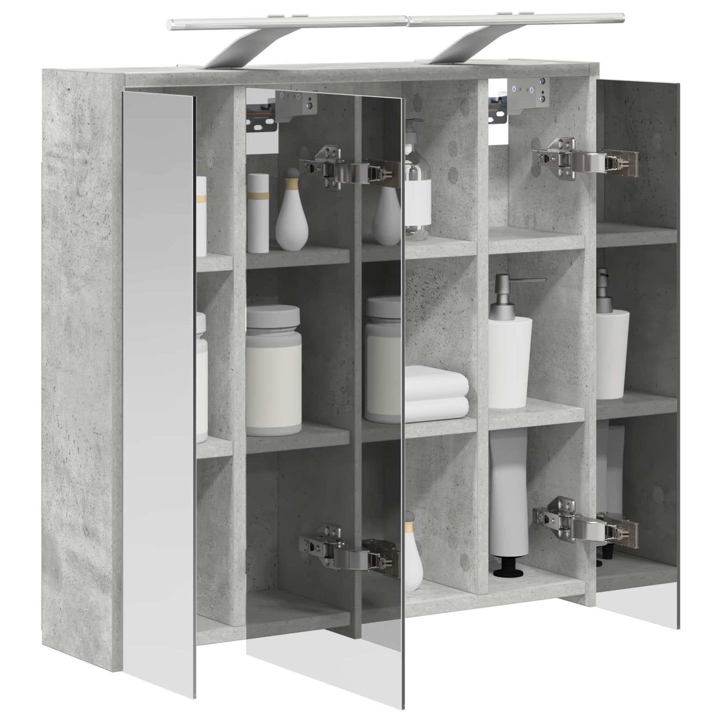 Mobiletto per specchio da bagno Grigio cemento | homemem39
