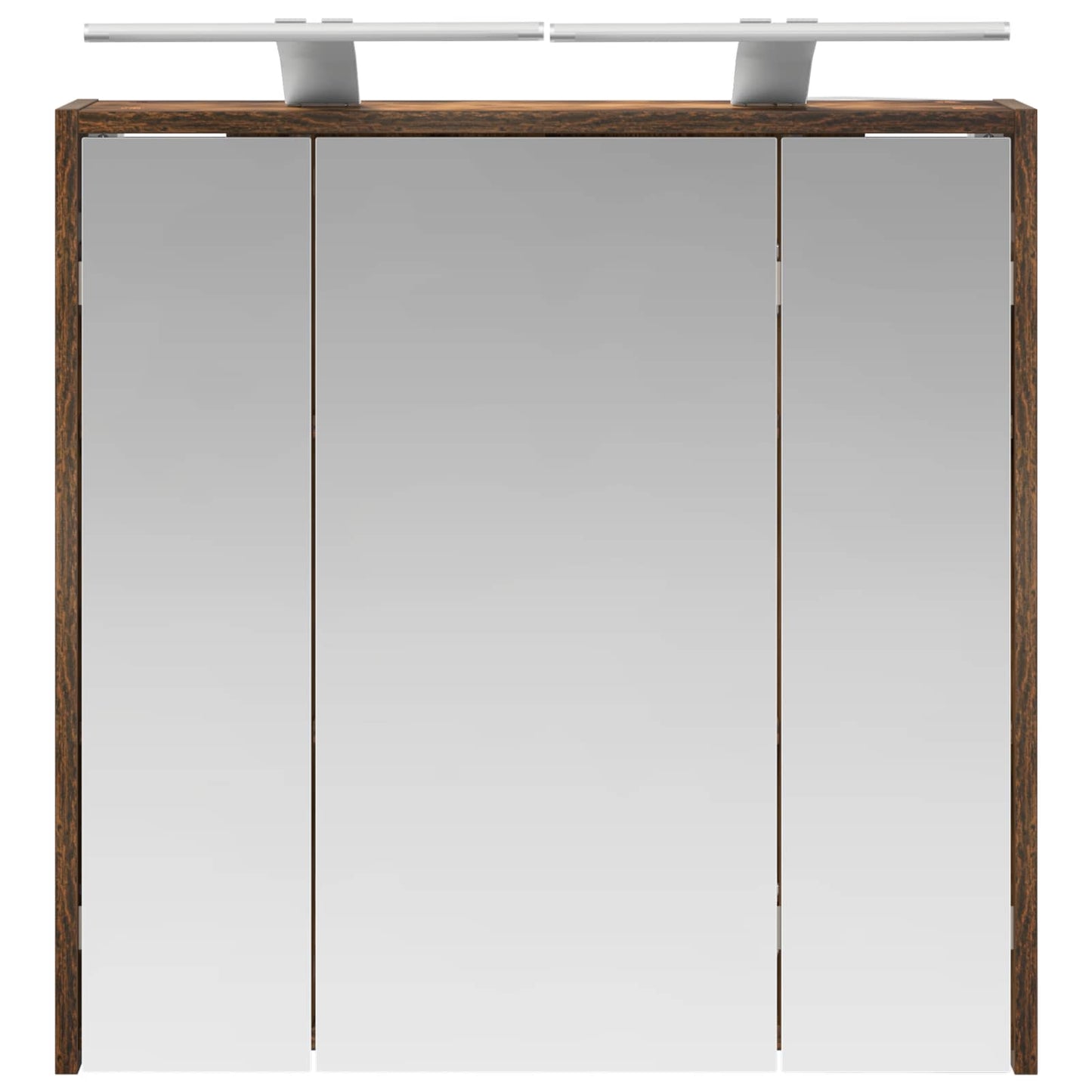 Mobiletto per specchio da bagno Rovere fumé 63,5 x 16 x 62,5 cm