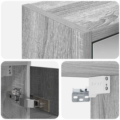 Mobiletto per specchio da bagno Grigio Sonoma | homemem39