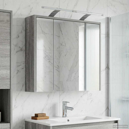 Mobiletto per specchio da bagno Grigio Sonoma | homemem39