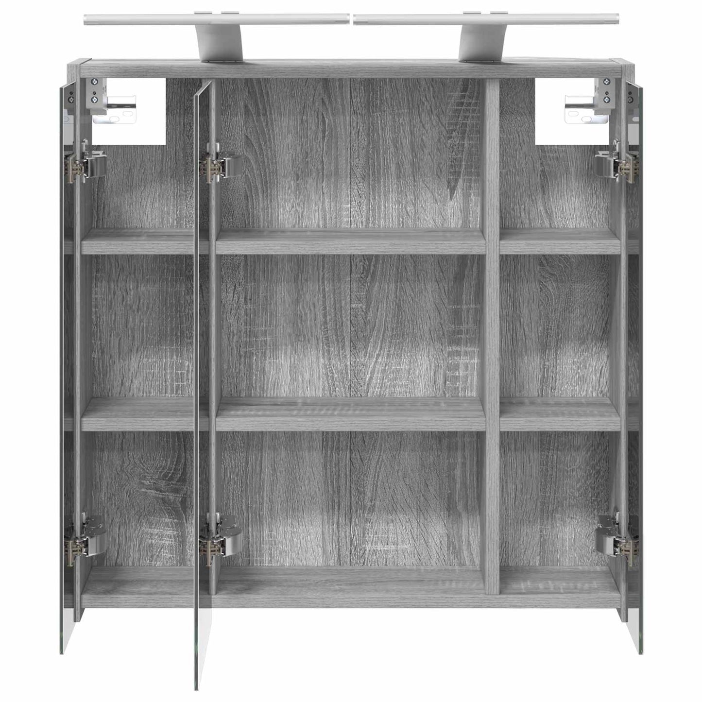 Mobiletto per specchio da bagno Grigio Sonoma | homemem39